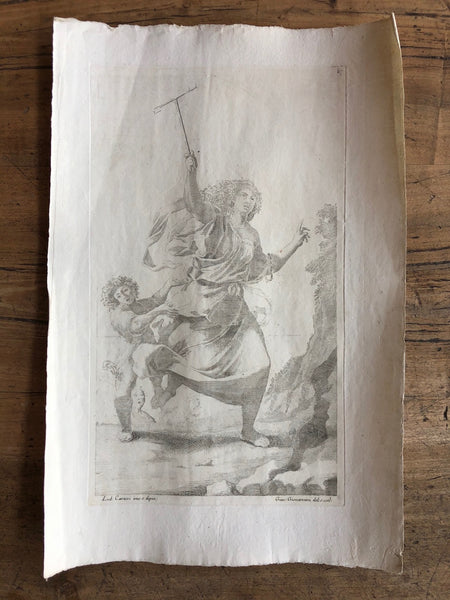 Antique Print- 18th Century Etching