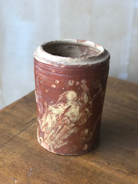 (SOLD)Pugliese Marbleized Canister- 8.25"H
