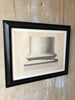 (SOLD) Antique Architectural Pencil Drawing and Watercolor - Column Base - Mercato Antiques
