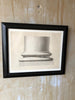 (SOLD) Antique Architectural Pencil Drawing and Watercolor - Column Base - Mercato Antiques