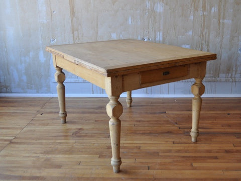 (SOLD) Italian Antique Pine Dining Table (Extends)