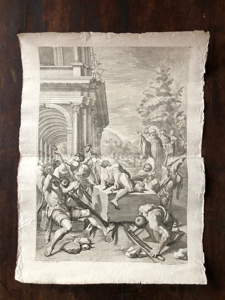 (SOLD) Antique Print- 18th Century Etching - Mercato Antiques
