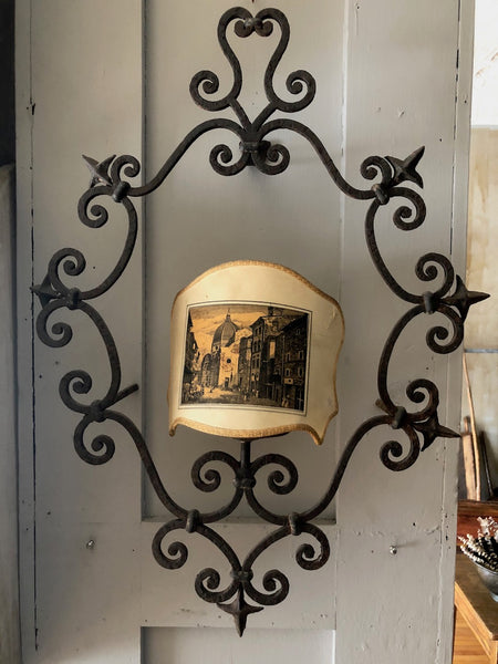 (SOLD) Italian Antique Iron Wall Sconce