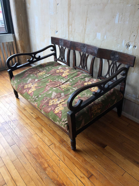 (SOLD) Antique Settee Bench - Mercato Antiques