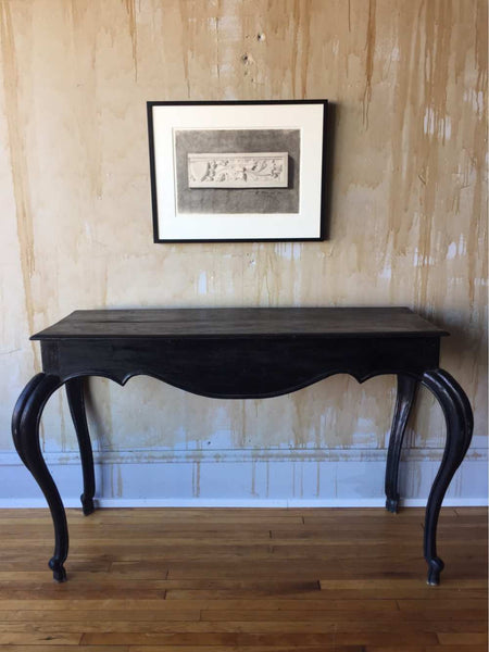 (SOLD) Ebonized Antique Console Table