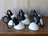 (SOLD) Black and White Vintage Industrial Pendent Lights- Set of 8