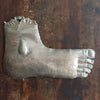 (SOLD) Large Silverplated Ex Voto Foot