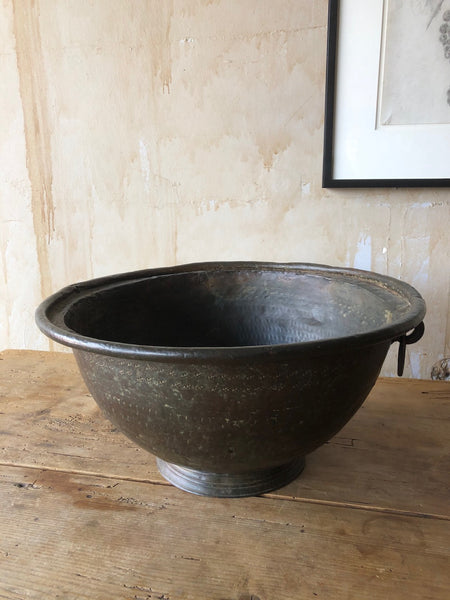 (SOLD) Italian Antique Hand Hammered Copper Bowl