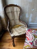 Italian Carved Chair Frame Covered in Hessian Scrim