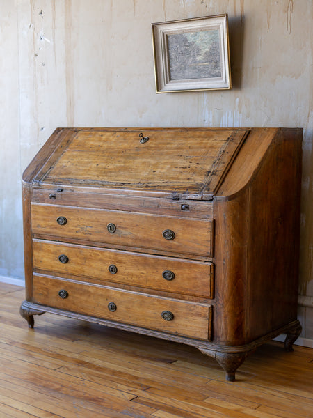 (SOLD) Italian Antique Drop Front Desk - Mercato Antiques