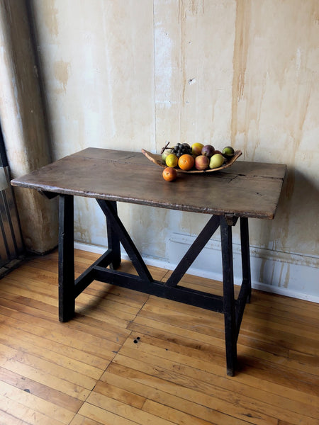 (SOLD) Italian Antique Trestle Table