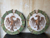 (SOLD) Pair of Italian Wine Festival  Plaques with Eagles- CIrca 1920 Montalcino