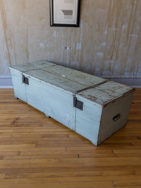 (SOLD) Tuscan Antique Trunk (1 of 2 available) - Mercato Antiques
