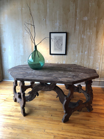 (SOLD) Large Demilune Console Tables- A Pair