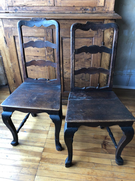 (SOLD) Pair of Italian Antique Chairs