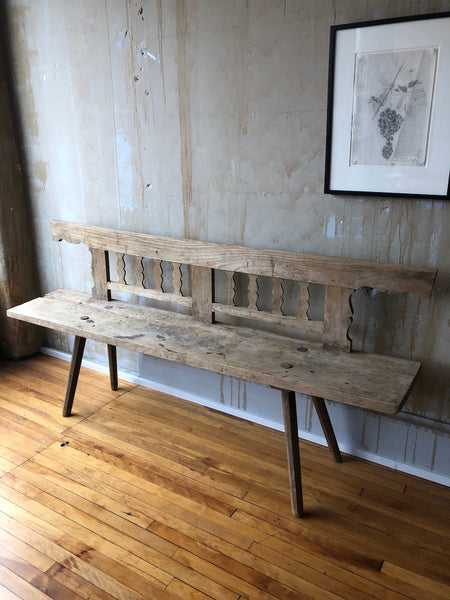 (SOLD) Rustic Italian Wooden Bench