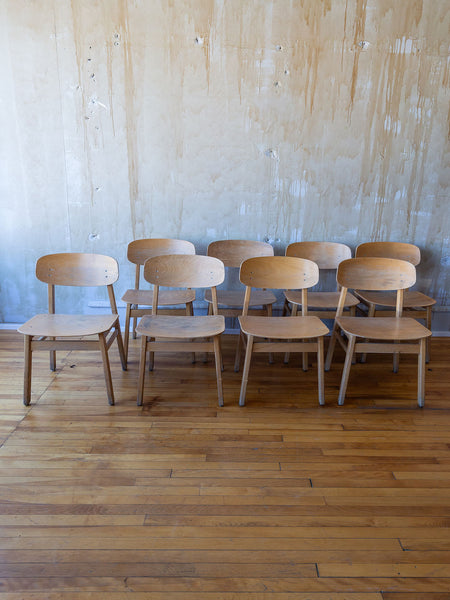 (SOLD) VIntage School Chairs- Set of 8 or can be purchased individually.