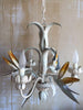 Vintage Tole Chandelier with Bird of Paradise - Mercato Antiques - 2