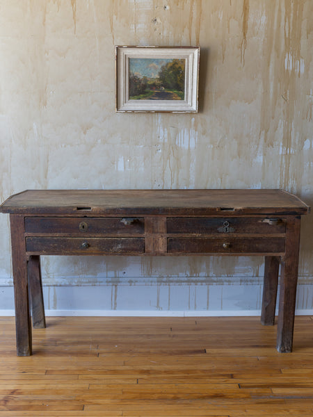(SOLD) Vintage Silversmiths Workbench - Mercato Antiques