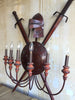 Large 7 Arm Vintage Wall Sconce - Mercato Antiques - 2