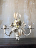 Vintage Italian Tole Chandelier - Yellow And Pink Flowers
