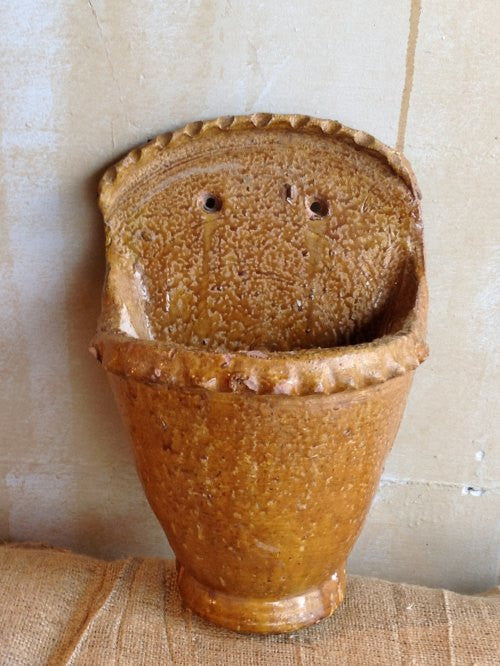 Antique Italian Terra Cotta Wall Planter- (SOLD) - Mercato Antiques - 1