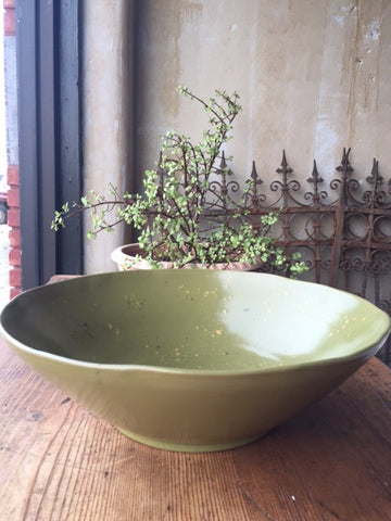 Moss Green Serving Bowl - Large