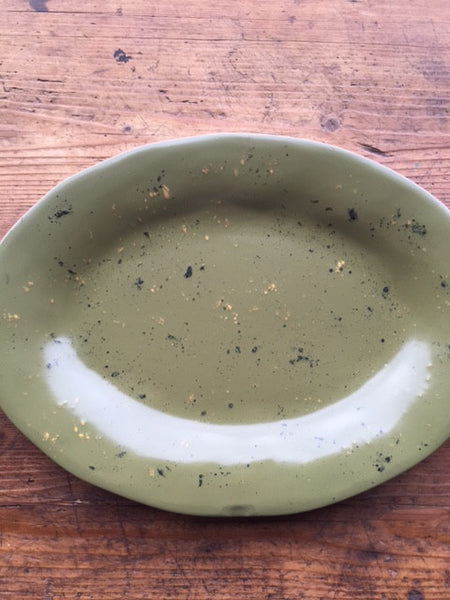 Moss Green Serving Platter - Mercato Antiques - 1
