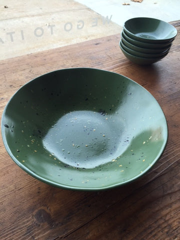 Verde Dark Green Serving Bowl - Small