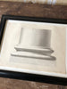 Antique Architectural Pencil Drawing and Watercolor - Column Base