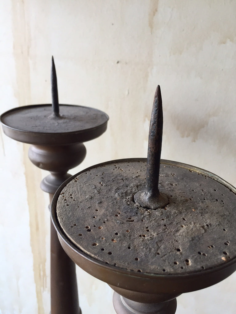 Pair of Italian Antique Church Altar Sticks - Mercato Antiques - 7