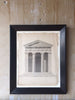 Antique Pencil and Watercolor - Architectural Facade - Mercato Antiques - 11