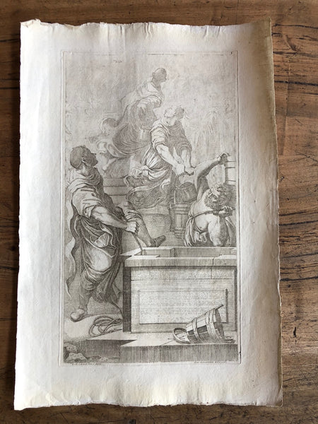 Antique Print- 18th Century Etching