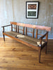 (SOLD) Italian Antique Bench with Rush Seat