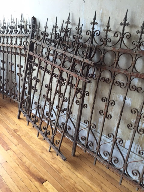 Italian Antique Wrought Iron Fence (SOLD) - Mercato Antiques - 1