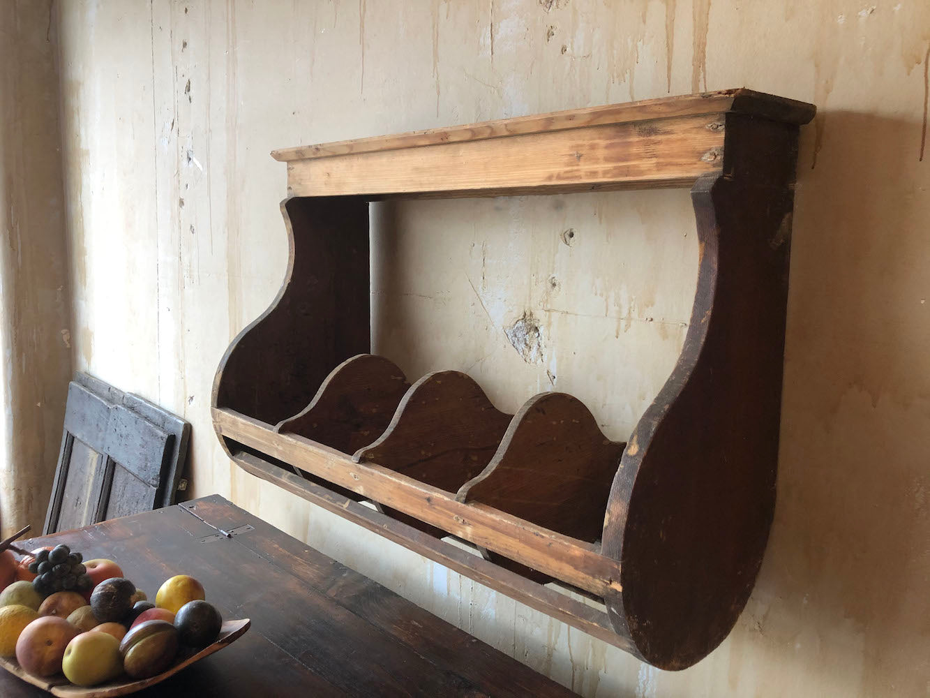 (SOLD) Italian Antique Farmhouse Plate Rack