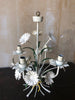 (SOLD) Vintage Tole Chandelier with Daisies