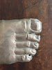 (SOLD) Large Silverplated Ex Voto Foot