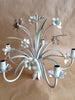 Vintage Tole Chandelier With Daffodils - Mercato Antiques - 1