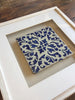 (SOLD) Framed Italian Antique Tile - Cobalt Blue and White
