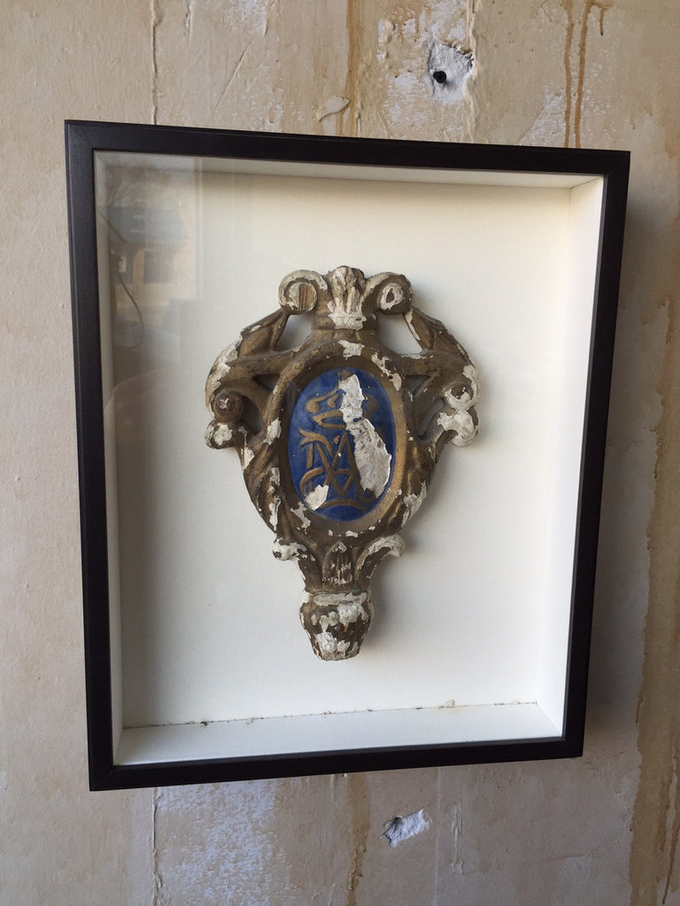 Framed Antique Religious Fragment - Mercato Antiques - 1