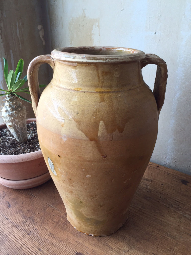 Rustic Italian Earthenware Jar- 14" - Mercato Antiques - 1