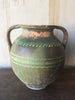 (SOLD)Green Tuscan Pot with Handles