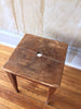 Vintage Italian Wooden Stool - Square Seat - Mercato Antiques - 2