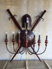 Large 7 Arm Vintage Wall Sconce - Mercato Antiques - 1