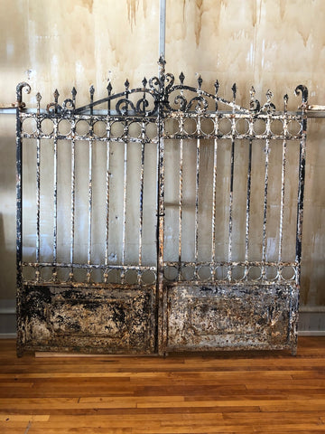 (SOLD) Italian Hand Forged Wrought Iron Gate