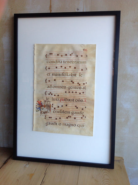 Antique Sacred Music On Parchment - Mercato Antiques - 1