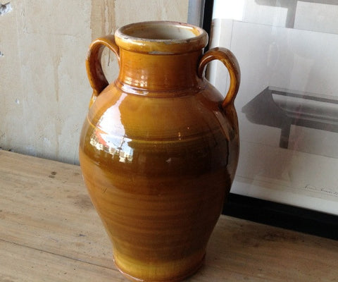 Glazed Antique Terracotta Jar- 14.75"