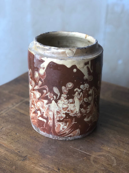 (SOLD) Pugliese Marbleized Canister - 7.5"H
