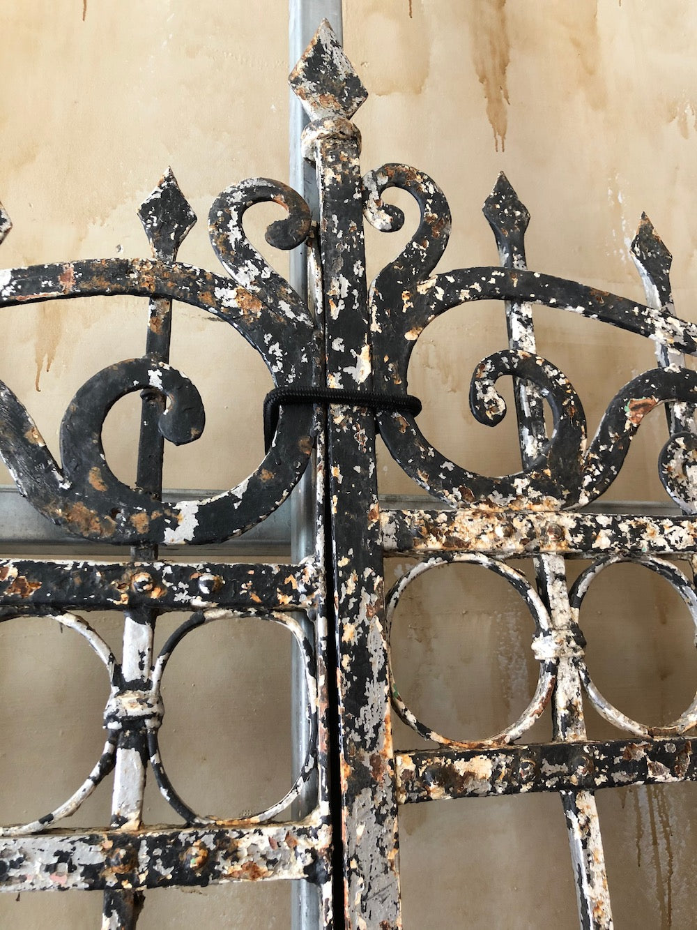 (SOLD) Italian Hand Forged Wrought Iron Gate